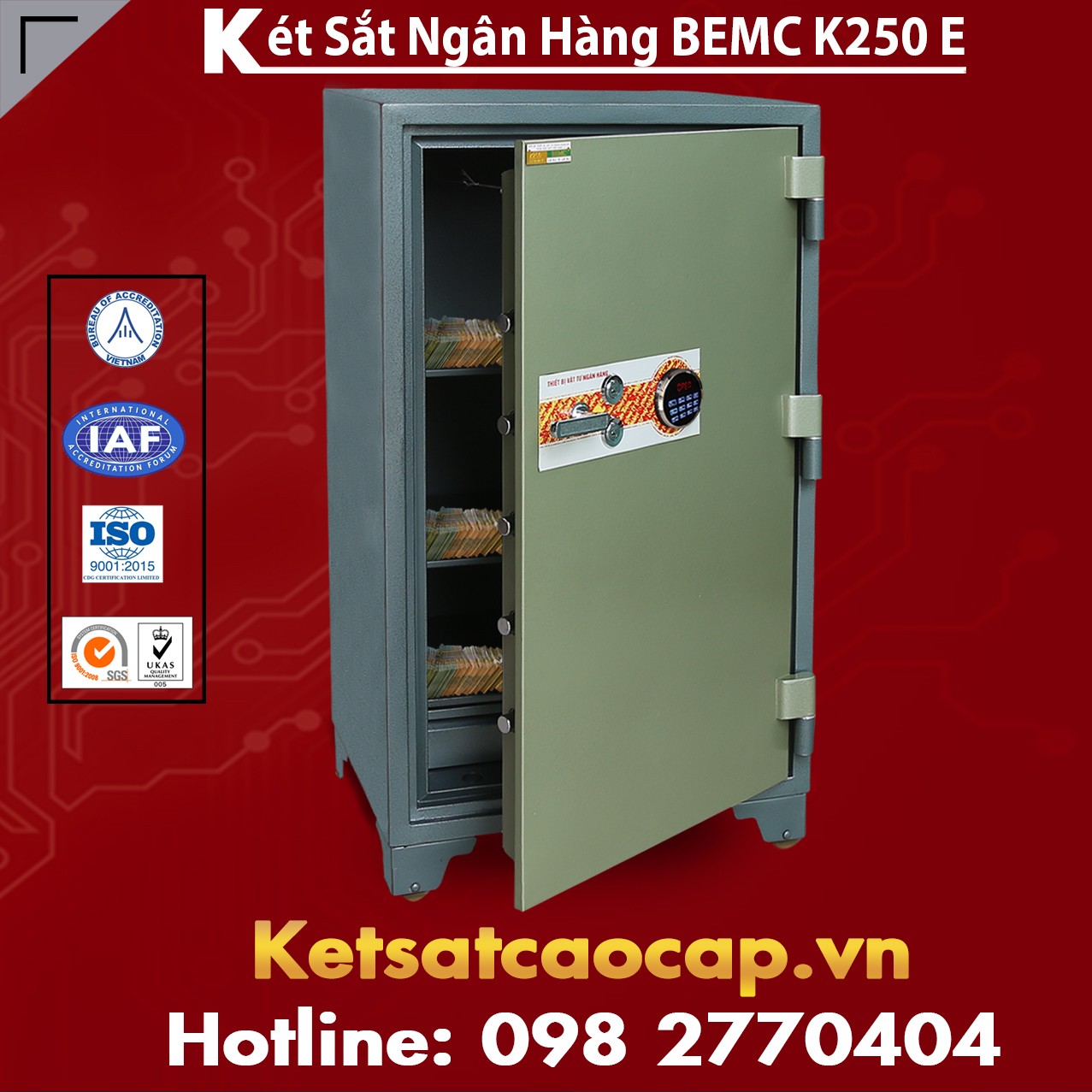 Két Sắt Ngân Hàng BEMC K250E Điện Tử Hàn Quốc Uy Tín Nhất VN Hiện Nay